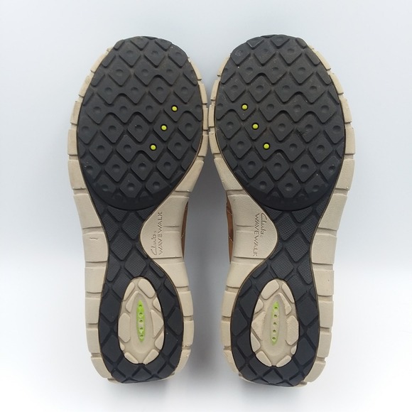 Clarks Wave Walk Trek Brown Leather Waterproof Hiking Shoes Womens 6.5 - Picture 11 of 14